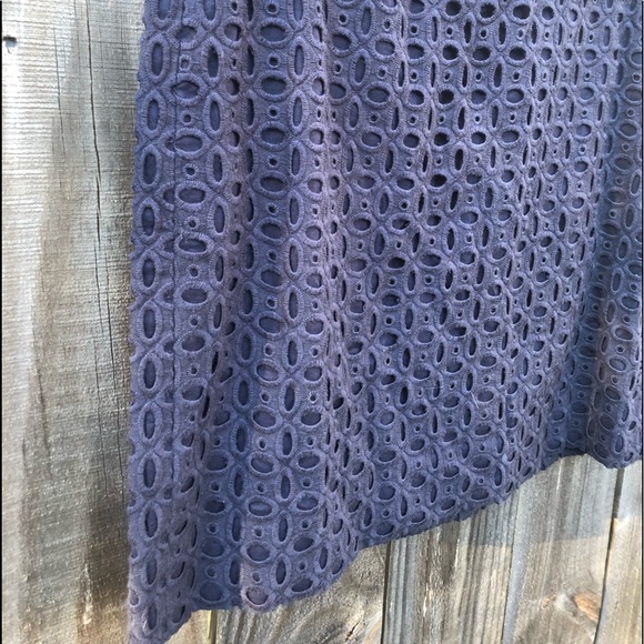 J. Crew Navy Eyelet Skirt 📍 - Picture 1 of 4